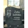 Buy cheap European style Gray stone memorial with flower carving from wholesalers