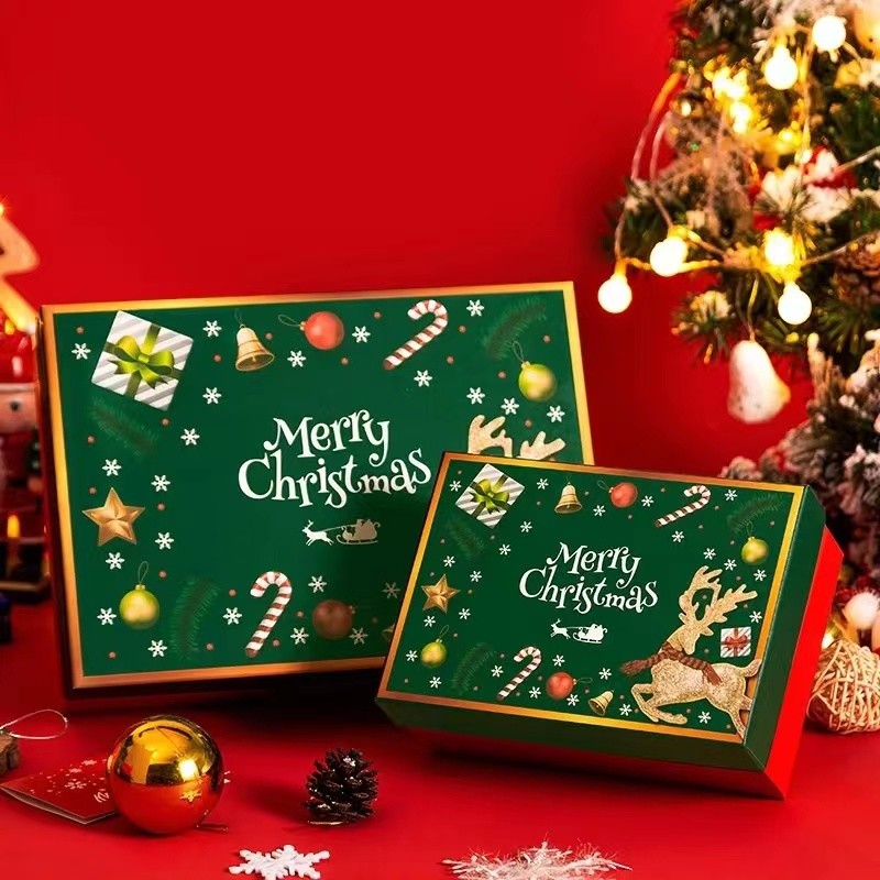 Luxury Christmas Exquisite Paper Box , Wedding Party Gift Box for Candy Snacks Packaging