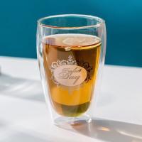 Buy cheap Clear Insulated Double Wall Drinking Glass 12oz Clear Heat Resistant Tumbler 340ml product