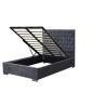 Buy cheap SF822 Upholstered Bed Frame LED Plywood Double Size Bed Frame With Gas Lift from wholesalers