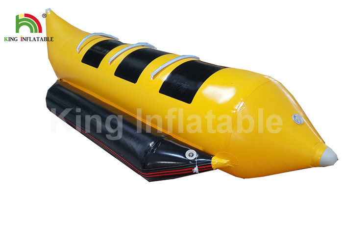 Commercial Grade Yellow 3 Seats Inflatable Fly Fishing Boats / Banana Boat Towable