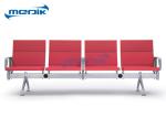 4 Seater Hospital Furniture Chairs Cold - Roll Steel Frame For Clinic