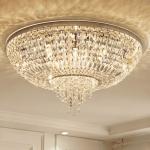 Crystal flush ceiling lights uk Round Shape For House Lighting Fixtures (WH-CA