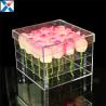 Buy cheap Durable Square Acrylic Flower Box Makeup Organizer Rose Storage Cosmetic Case from wholesalers