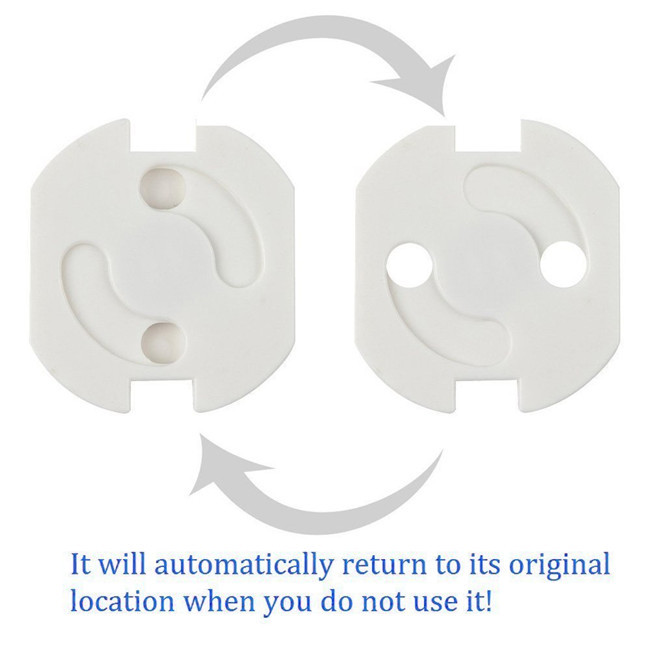 White Color Electric Socket Plug Cover , Child Safety Outlet Plugs Eco Friendly