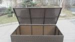 Waterproof Decorative KD Resin Wicker Storage Box For Storeroom