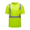Buy cheap Ansi Class 3 Polo Shirt Work Hi Vis Lime Green Reflective T Shirts Men'S from wholesalers