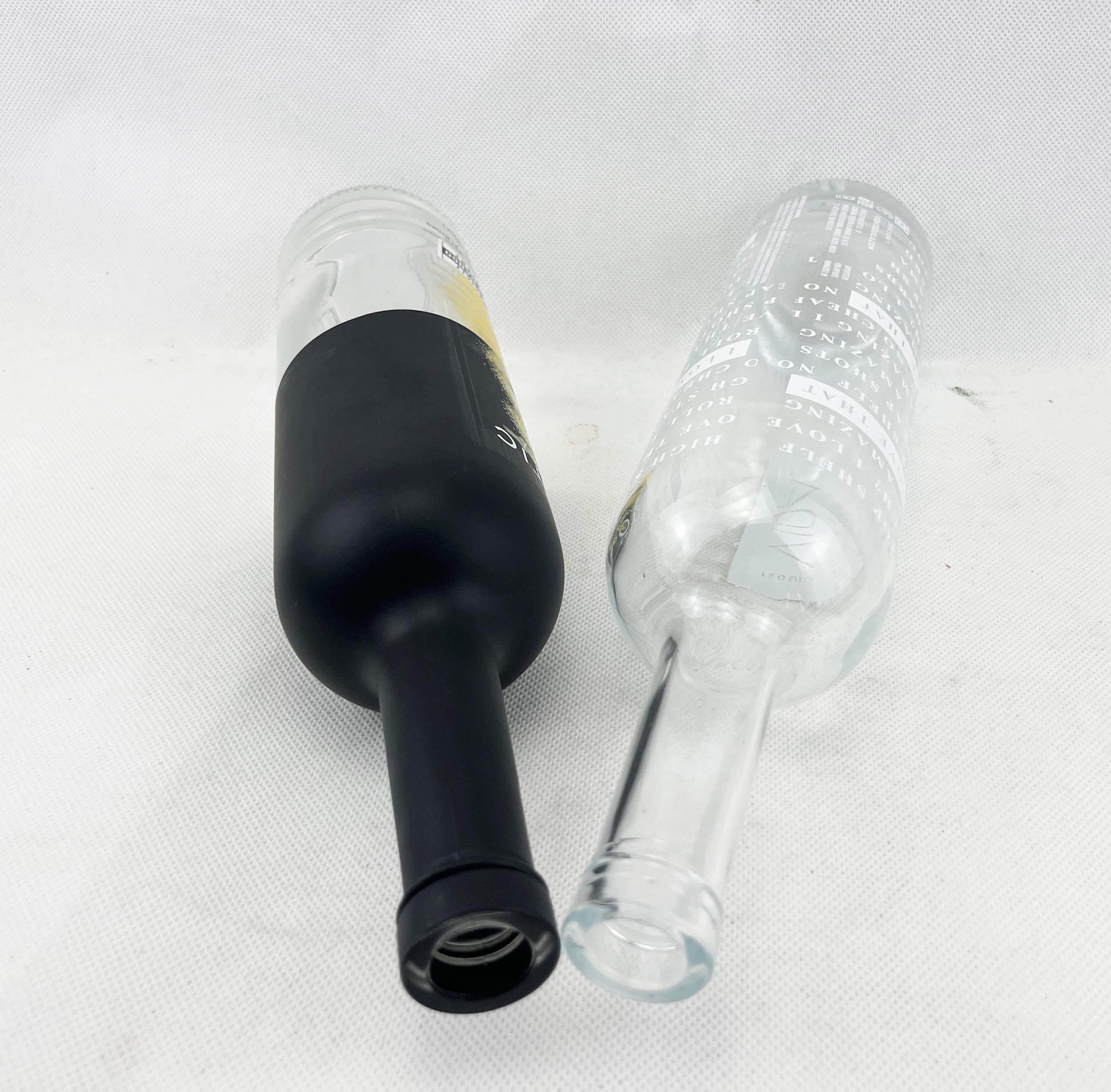 200ml 375ml 500ml 750ml 1000ml Glass Liquor Wine Whisky Bottle with Customized Logo
