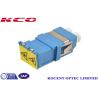 Buy cheap Single Mode Monomode Fiber Optic Adapter Lc Upc Shutter Full Flange Blue Color from wholesalers