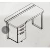 Buy cheap Metal Frame Bookroom Furniture / Bedroom Desk With Three Drawers from wholesalers