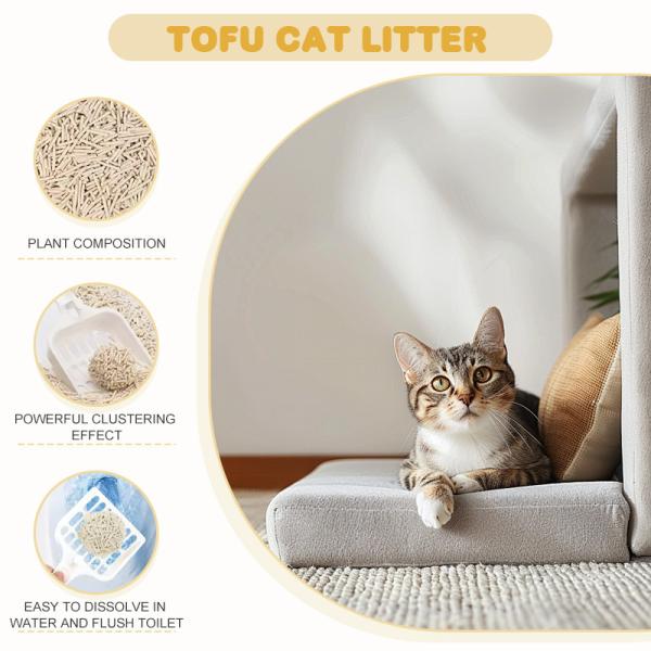 Buy cheap Households Dust Free Tofu Clumping Cat Litter Environmentally Friendly from wholesalers