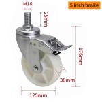 Threaded Medium Duty Caster Wheels Industrial 5 Swivel Caster Wheels