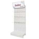 Factory Custom Size Color sell rak gondola pharmacy display rack blue supermarke