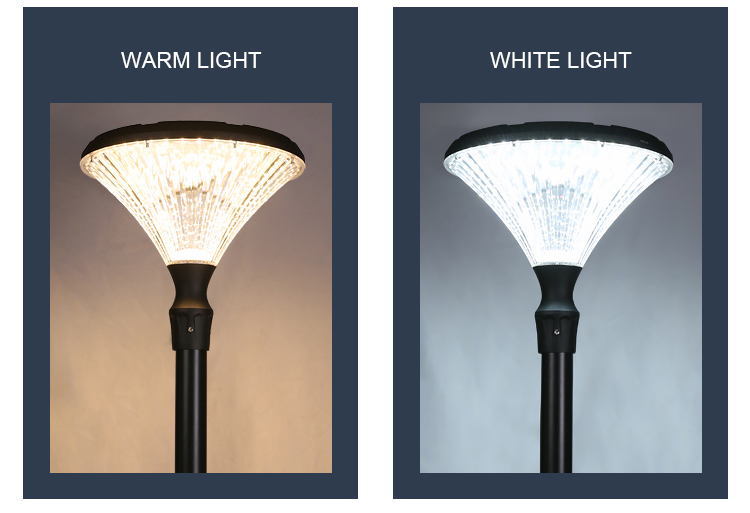 Diamond Shape Garden Solar Pole Light IP65 Weather Resistant For Patio Coutyard Park