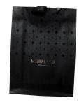 Mermaid 1c+1c Printing Black 250g Paper Shopping Bags With Metal Tops Ribbon