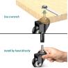 Buy cheap 4 Piece Set Industrial Swivel Caster PVC Double Ball Bearing Threaded Stem Caster With Brake from wholesalers