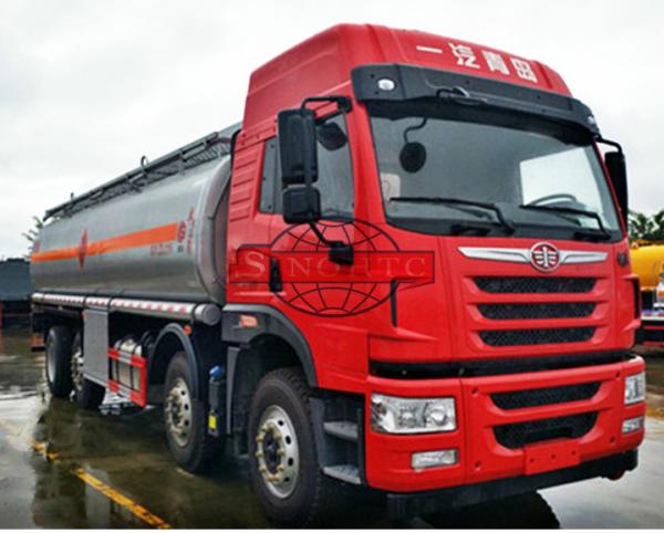 Buy cheap 28000 - 35000 Liters Oil Tanker Truck 4 Axles Aluminium Alloy Material from wholesalers