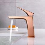 Villa Apartment Single Handle Bathroom Faucet Single Hole In Gold Water Saving