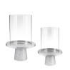 Buy cheap Black Stand Clear Glass Cover 300MM Decorative Candle Holder from wholesalers