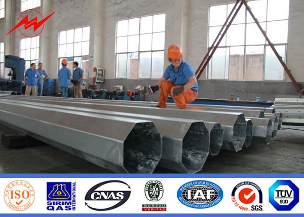 Buy cheap Customized Round High Voltage Steel Tubular Pole With Cross Arm ISO9001:2008 from wholesalers