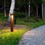 Rustic Red Garden Lights Corten Steel Outdoor Lights Box Metal Outdoor Lamp