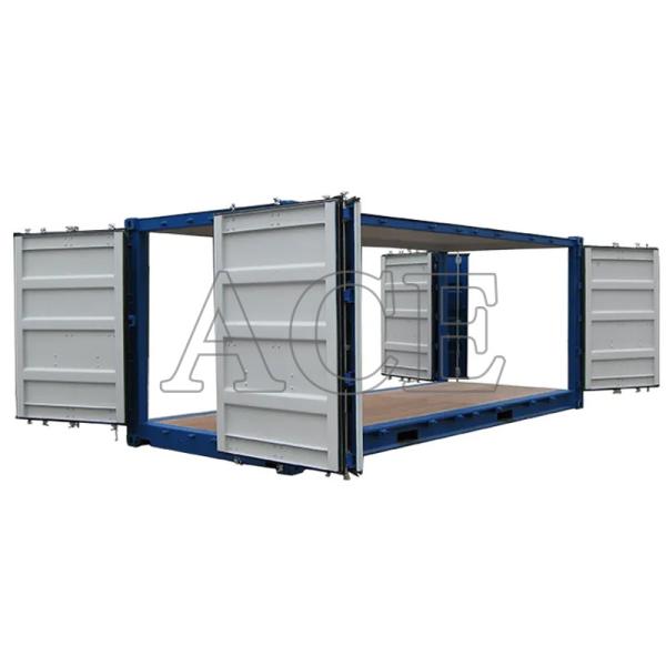 Buy cheap 20ft 20 Open Side Door Shipping Container Easy Loading Dry Container with 4 Sides Opening Made Steel Corten Steel BV Certified from wholesalers