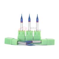 Buy cheap HRC65 High Hardness 1mm 2 Flutes Carbide Ball Nose Endmill For Titanium product