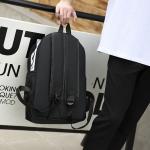 The Streets Of Personality Backpack Striped Printed Youth Backpack Student Bag