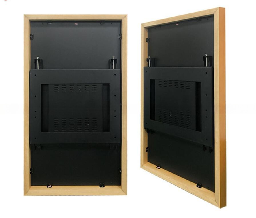 Wall 43" inch Wooden frame NFT screen 4K display for video photo multimedia loop player monitor with WIFI network Android OS