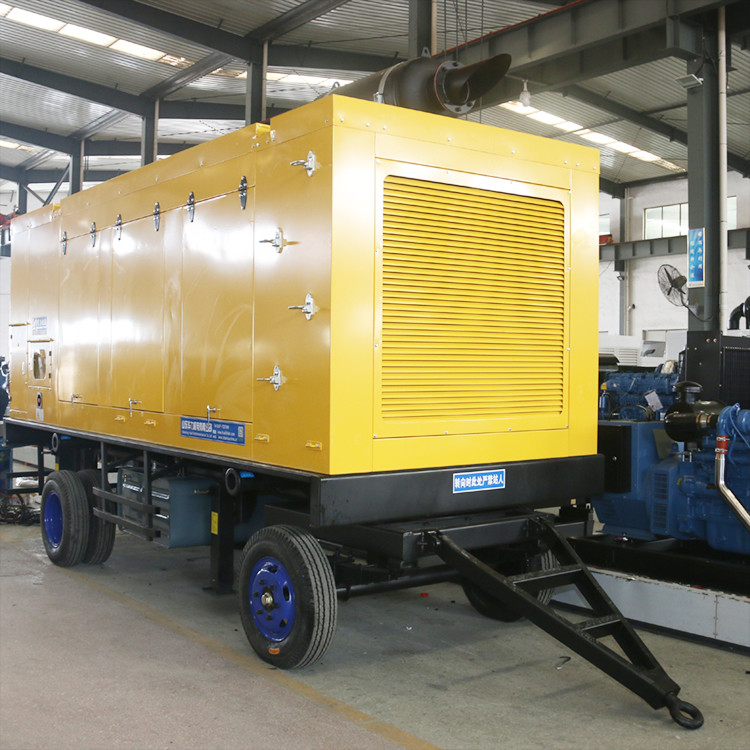 Portable Electric Trailer Type Generator 50kw 65kva For Construction Site