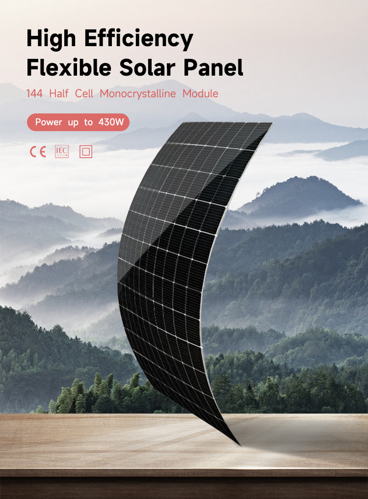 Compact and Powerful 2054*1080*2mm Flexible Solar Panels with Max-Power 430W