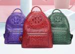 Custom logo crocodile skin bag backpack for ladies