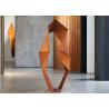 Buy cheap Contemporary Abstract Geometric Metal Art Sculpture Modern Corten Steel Welding Technique from wholesalers
