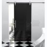 Buy cheap Sliding Tempered Glass Door OEM With Matte Black Steel Frame from wholesalers