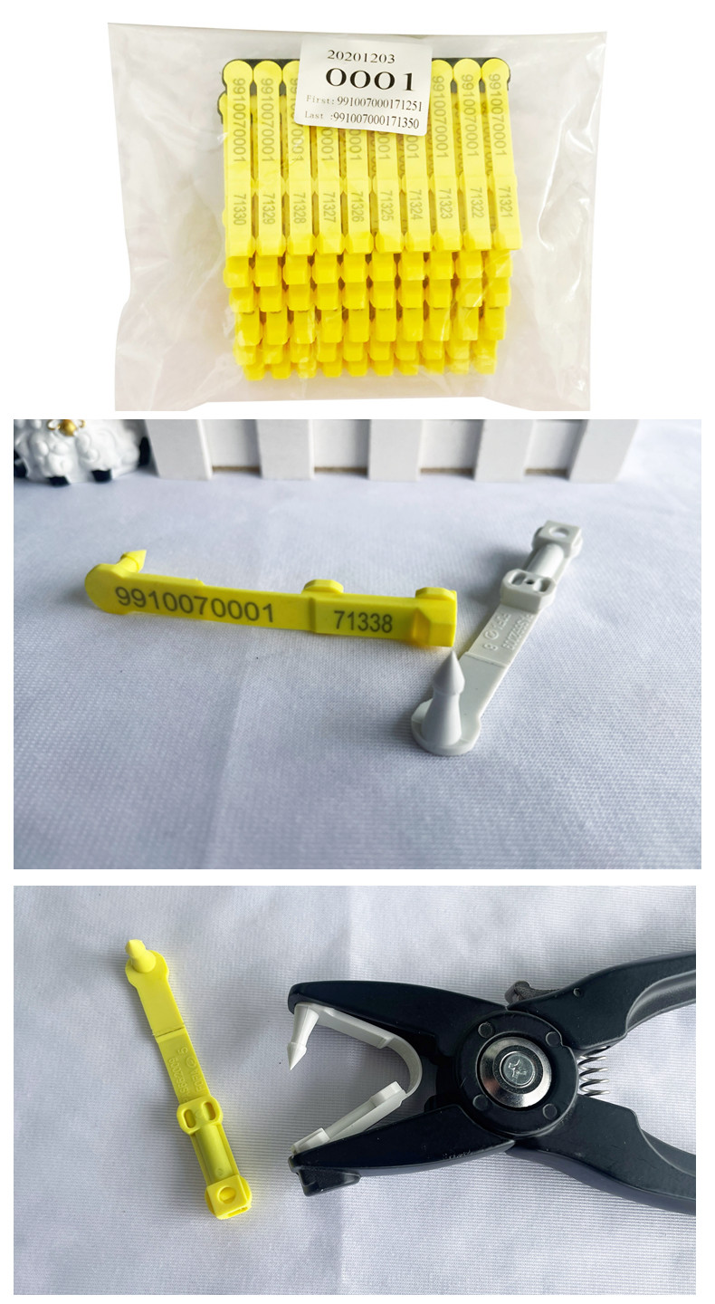 One-Piece Electronic Sheep Ear Tags For Tracking /134.2khz Frequency Custom Cattle Ear Tags