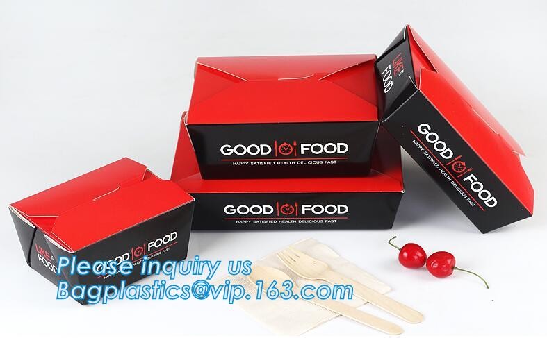 Cheap Cardboard foldable kraft paper lunch box with window,Lunch noodle fast food kraft paper box by customized logo pri