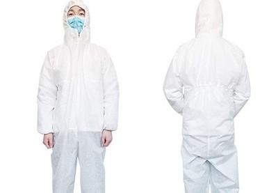 Buy cheap Safety Disposable Protective Coverall , Breathable White Disposable Overalls from wholesalers