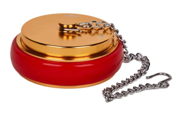 Buy cheap Gold Color Machino Coupling Female Cap With Chain - Strong Lightweight - 65mm (2.5") from wholesalers