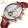 Buy cheap Fashion brand KINYUED tourbillion watch mechanical luminous hand automatic mechanical mens watch from wholesalers