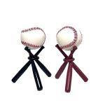 Sport Wooden Crafts Baseball Bat Colors Mini Baseball Bat Display Stand with