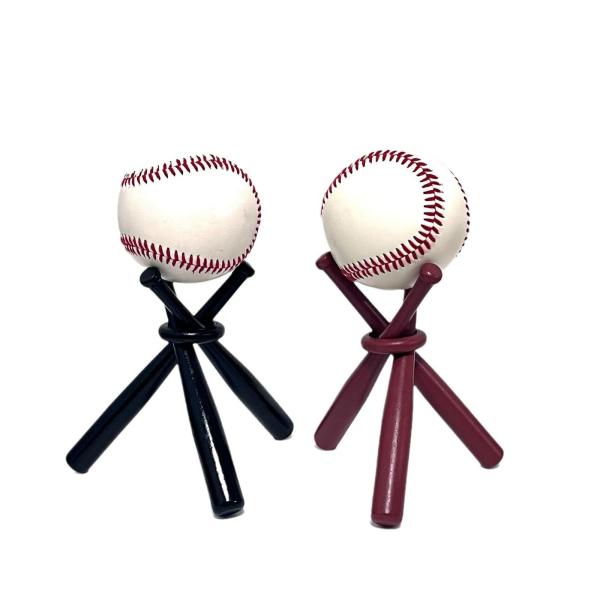 Buy cheap Sport Wooden Crafts Baseball Bat Colors Mini Baseball Bat Display Stand with Ball Decorative Baseball Bat with Racks Ring from wholesalers