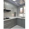 Buy cheap 15mm Solid Wood Island Modular Black Melamine Kitchen Cabinets Units from wholesalers