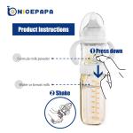 Night Feeding baby bottle with Formula Dispenser Adjustment Temperature Warmer