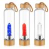 Buy cheap 18oz 550ml Quartz Crystal Water Infuser Bottle with Bamboo Lid from wholesalers