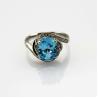 Buy cheap Women Jewelry 8mmx10mm Oval Blue Topaz Cubic Zircon Sterling Silver Ring (R188) from wholesalers
