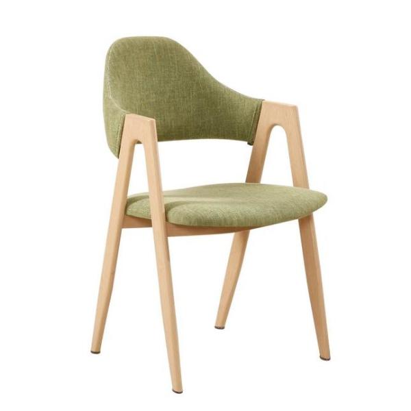Buy cheap Nordic fashion creative solid wood dining chair cloth art leisure chair simple back armchair coffee restaurant A chair from wholesalers