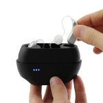 FDA Rechargeable Bluetooth Hearing Aids Silver Sound Amplifier For Elderly