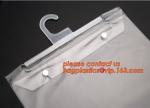 Hanger Hook Plastic PVC Bags With Button Closure Packaging Bags for Clothes