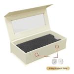 Custom Magnetic Flip Cover Box for Eyeglasses and Sunglasses PVC Clear Window
