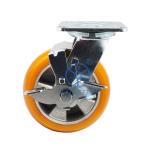 6x2 Inch Round Pu Wheels Swivel Lock Heavy Duty Industrial Trolley Wheels